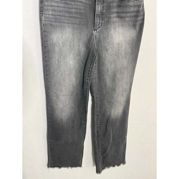 Joes Jeans 31 Black Gray High Rise Straight Leg Raw Hem Margot Womens - Picture 4 of 10